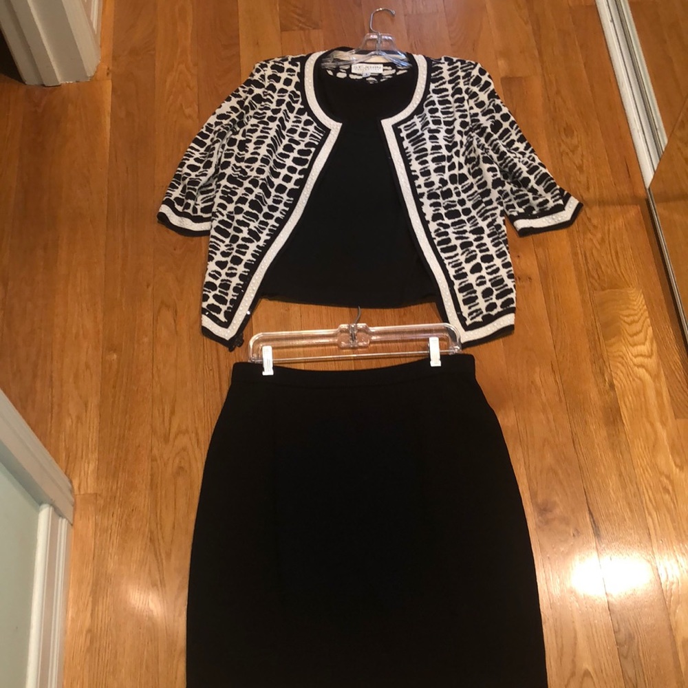 2 piece St. John Tank Top, 3/4 Jacket and skirt bundle deal